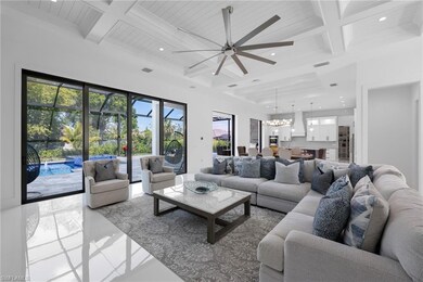 Living room featuring recessed lighting, ceiling f