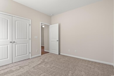 Unfurnished bedroom featuring carpet and a closet