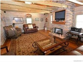 Huge Greatroom with Exposed Beam Ceilings, and Sto