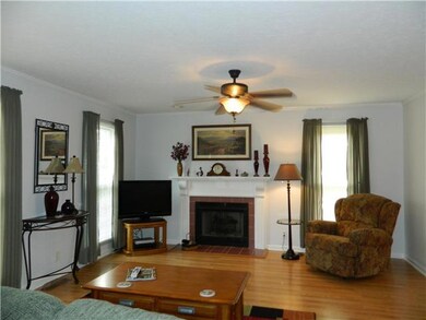 Spacious Living Room with Fireplace