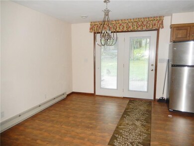Dining room has access to the back deck