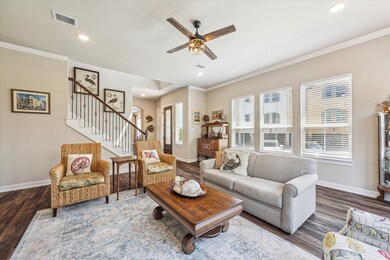 The living room is light and bright.