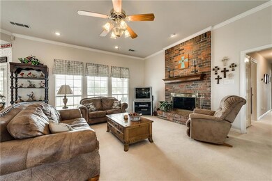 Living Rooming facing back yard