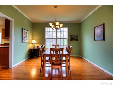 Gorgeous Hardwood Flooring in Formal Dining Room