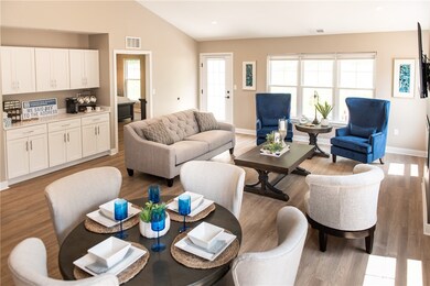 Great Room with View of Coffee Bar, Dining Area & Living Room