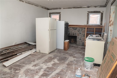 Living area with gas fireplace