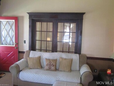 Living room with French doors