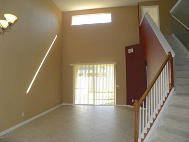 Living room with tile floors