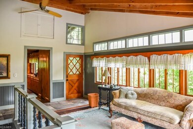 Stunning sunroom entrance with vaulted ceilings!