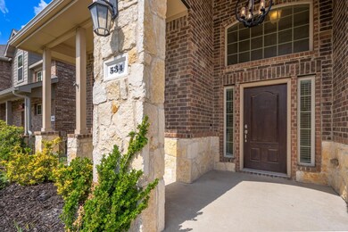 Beautiful brick and stone accents.