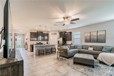 Family Room and Kitchen coming from Master Hall