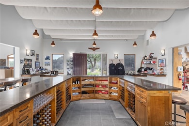 Spacious tasting room bar.