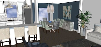 After Shot of Dining and opened up kitchen to fron