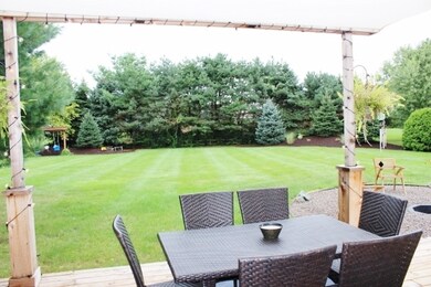 Eat under the canopy on the back deck 