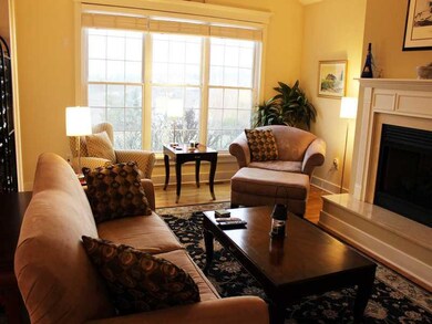 Living Room. Beautiful fireplace, gleaming hardwoo