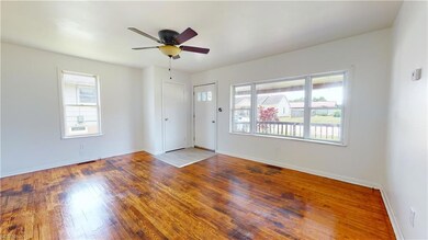 Living room... Look at the huge bay window