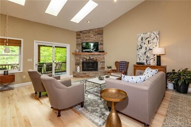 The vaulted ceilings & skylights keep this home fl