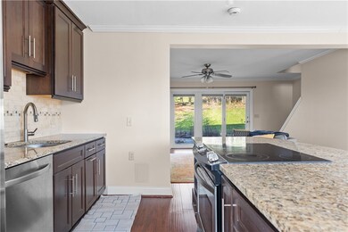 Kitchen which is open to the living room