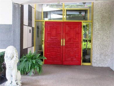 Stately doors to entrance.
