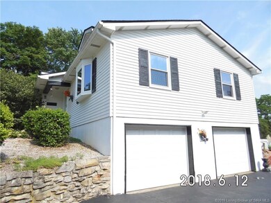 2 car side entry garage with plenty of turn around