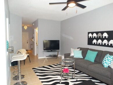 The Great Room is opposite the kitchen.