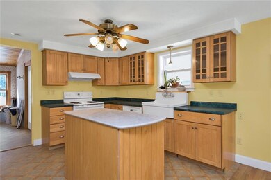 Center island adds storage and work...