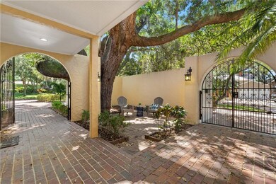 Two gates for entry and a tree-shade courtyard