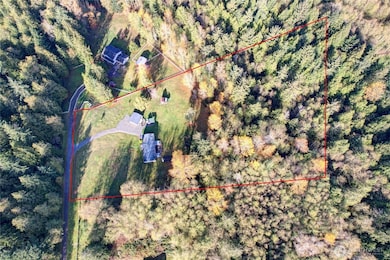 Aeiral view of home and Property .(red lines)