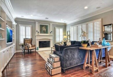 Spacious family room with built-in media niche