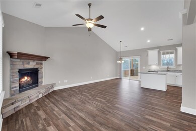 Living Area with Gas Fireplace
