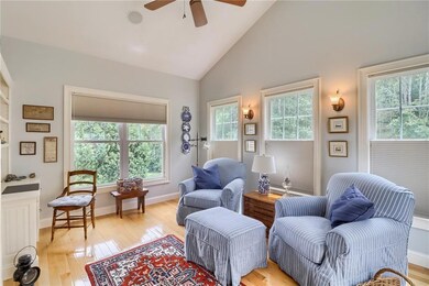 Den also known as the sunroom. Notice the built-in