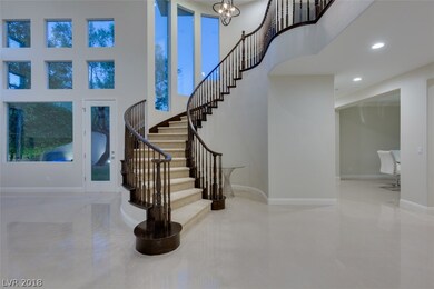 Living room with 20' ceilings