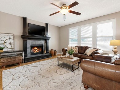 Fireplace in living room