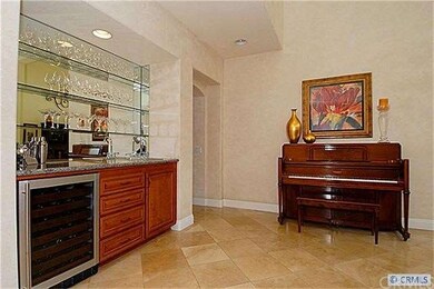Refreshment bar with built-in wine cooler....