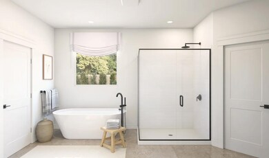 Primary bath with freestanding tub