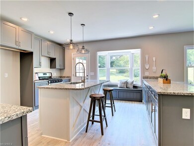 * ELEGANT REMODELED KITCHEN WITH BAY WINDOW SEAT, 
