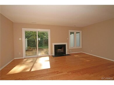 The great room has sliding doors to the patio.