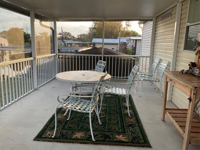 Screen room overlooking canal