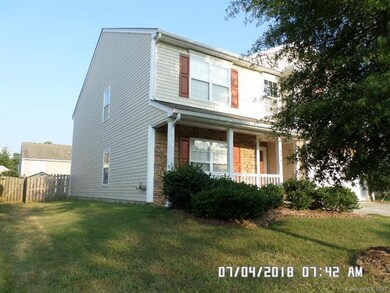 Left side of the home.