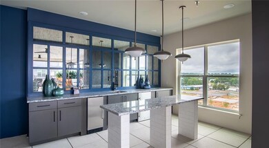 Bar featuring light tile flooring, sink, decorativ