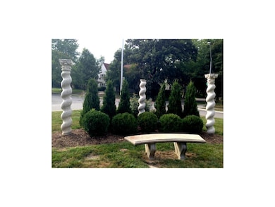 Seville Park historic columns across the street on