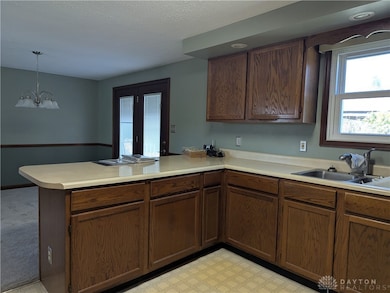 kitchen view from attached garage