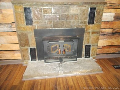 Fireplace insert.
