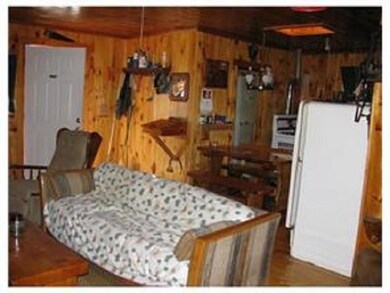 The cabin also has a bathroom...