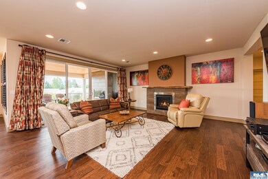 Engineered Hardwood throughout (tile in baths/laundry)