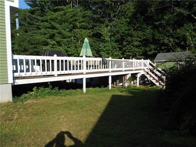 The deck view from the side of the home.