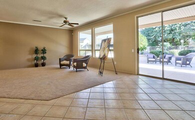 Great Room, Dining and View of Patio