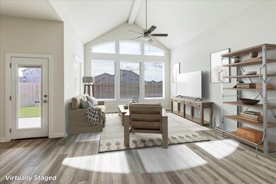 Living area featuring wood finished floors and ce