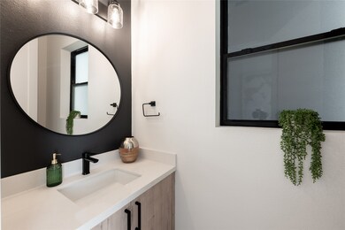 A jewel-box of design, this powder bath showcases