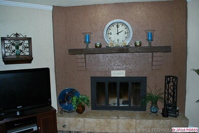 Living room with fireplace